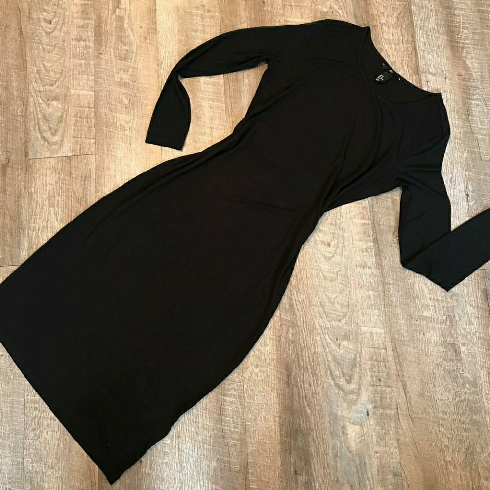 Black H & M dress sheer sleeves